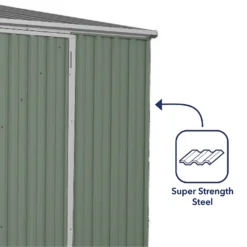Absco 10 X 5ft Space Saver Metal Pent Shed - Green -Garantia Sales Store 13440844 4854929185755203