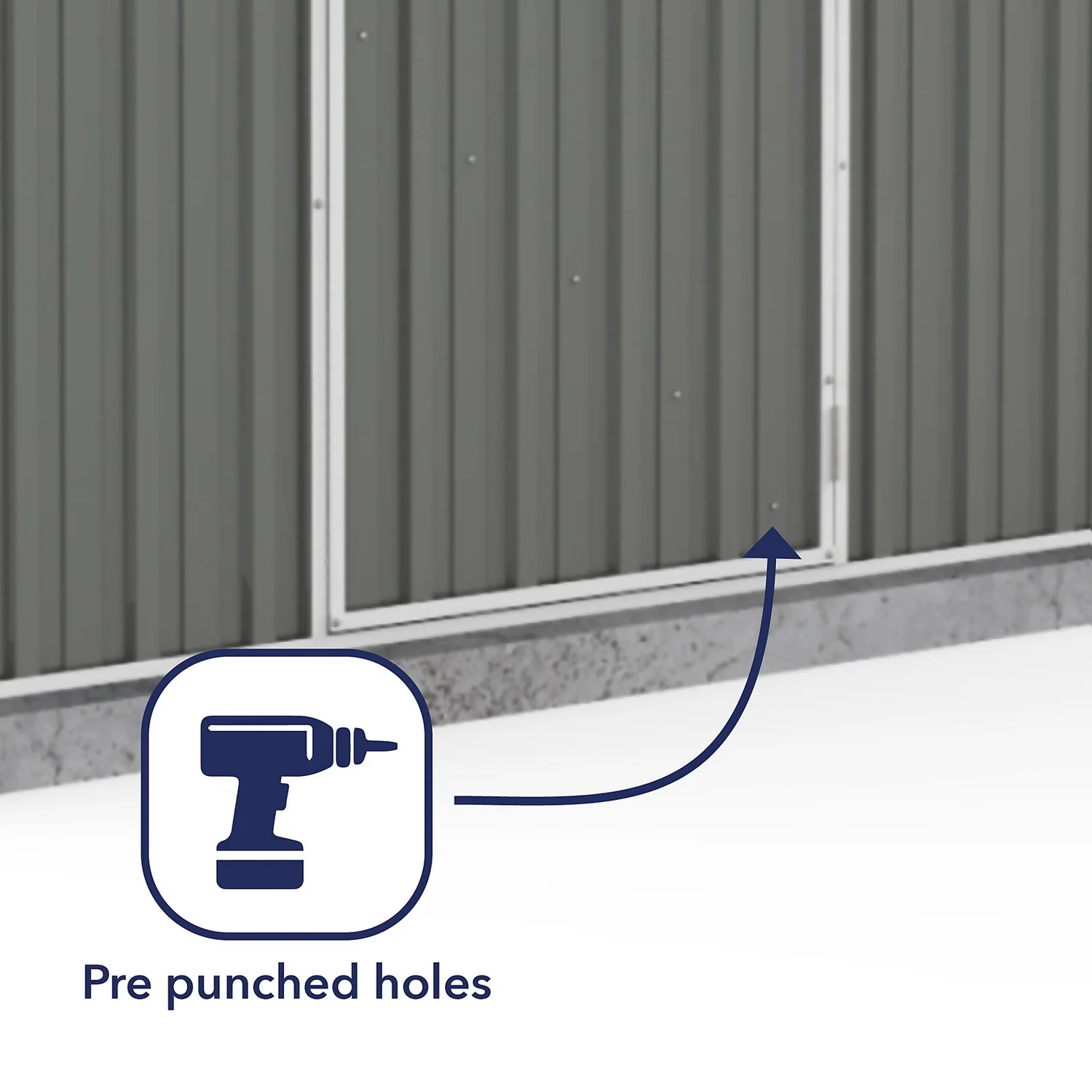 Absco 7.5 X 3ft Space Saver Metal Pent Shed - Grey 6 Absco 7.5 X 3ft Space Saver Metal Pent Shed - Grey - Image 6