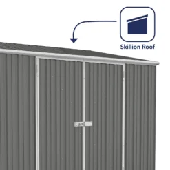 Absco 10 X 5ft Space Saver Metal Pent Shed - Grey -Garantia Sales Store 13440846 1754929186007695