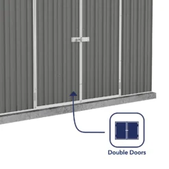 Absco 10 X 5ft Space Saver Metal Pent Shed - Grey -Garantia Sales Store 13440846 5694929186068241