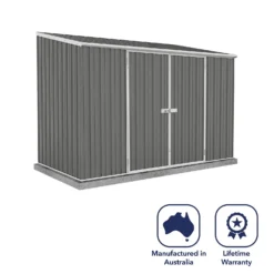 Absco 10 X 5ft Space Saver Metal Pent Shed - Grey -Garantia Sales Store 13440846 6474929186224607