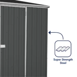 Absco 10 X 5ft Space Saver Metal Pent Shed - Dark Grey -Garantia Sales Store 13440849 4364929186251568