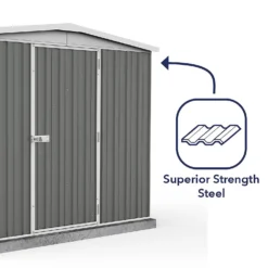 Absco 7.5 X 5ft Regent Metal Apex Shed - Grey 14 Absco 7.5 X 5ft Regent Metal Apex Shed - Grey -Garantia Sales Store 13440860 1034929163842015