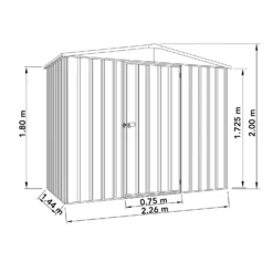 Absco 7.5 X 5ft Regent Metal Apex Shed - Grey 10 Absco 7.5 X 5ft Regent Metal Apex Shed - Grey -Garantia Sales Store 13440860 1374929163565112