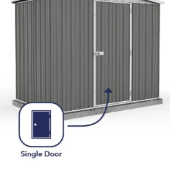 Absco 7.5 X 5ft Regent Metal Apex Shed - Grey 12 Absco 7.5 X 5ft Regent Metal Apex Shed - Grey -Garantia Sales Store 13440860 1444929163722597