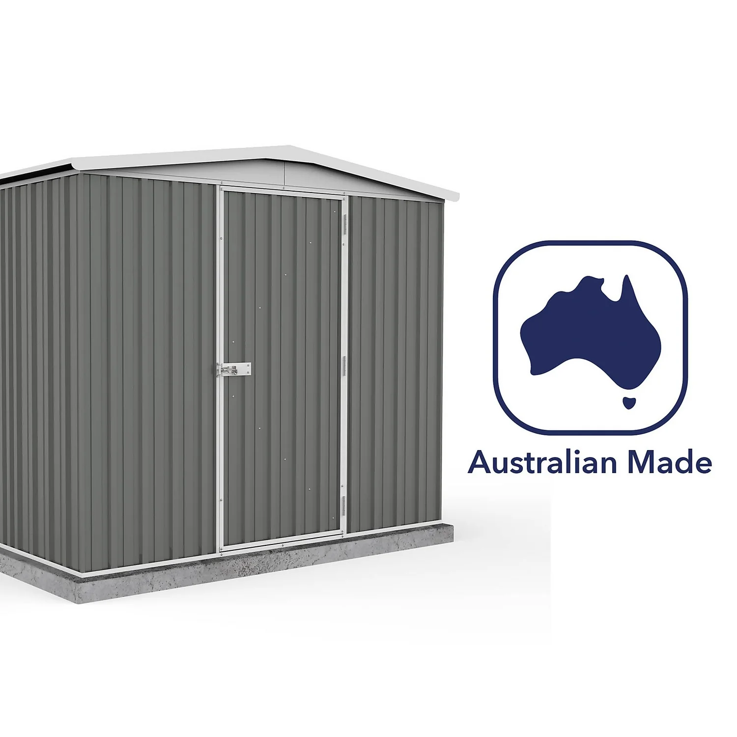 Absco 7.5 X 5ft Regent Metal Apex Shed - Grey 8 Absco 7.5 X 5ft Regent Metal Apex Shed - Grey - Image 8