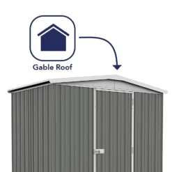 Absco 7.5 X 5ft Regent Metal Apex Shed - Grey 11 Absco 7.5 X 5ft Regent Metal Apex Shed - Grey -Garantia Sales Store 13440860 2044929163652769