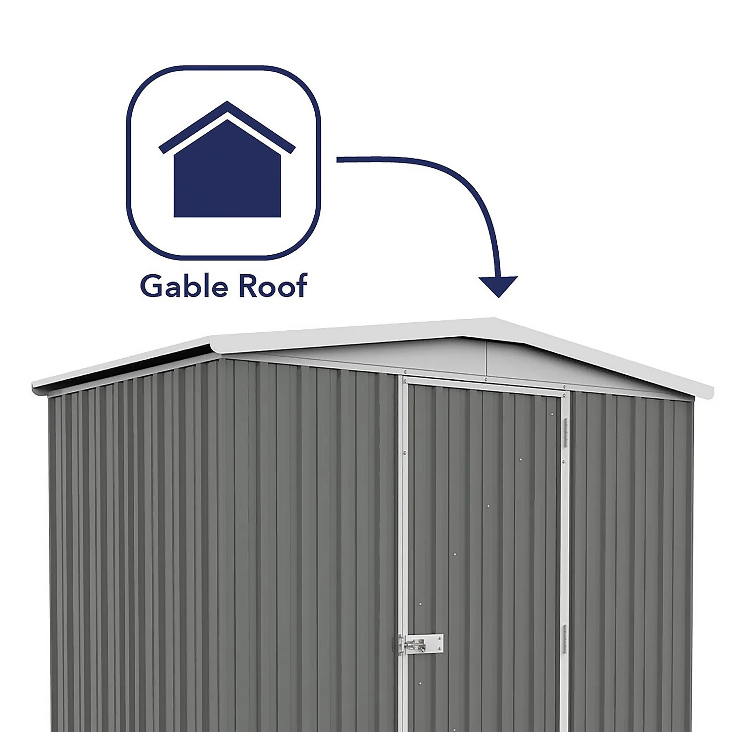 Absco 7.5 X 5ft Regent Metal Apex Shed - Grey 4 Absco 7.5 X 5ft Regent Metal Apex Shed - Grey - Image 4