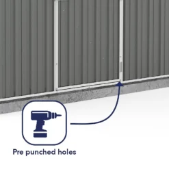 Absco 7.5 X 5ft Regent Metal Apex Shed - Grey 13 Absco 7.5 X 5ft Regent Metal Apex Shed - Grey -Garantia Sales Store 13440860 8274929163798899