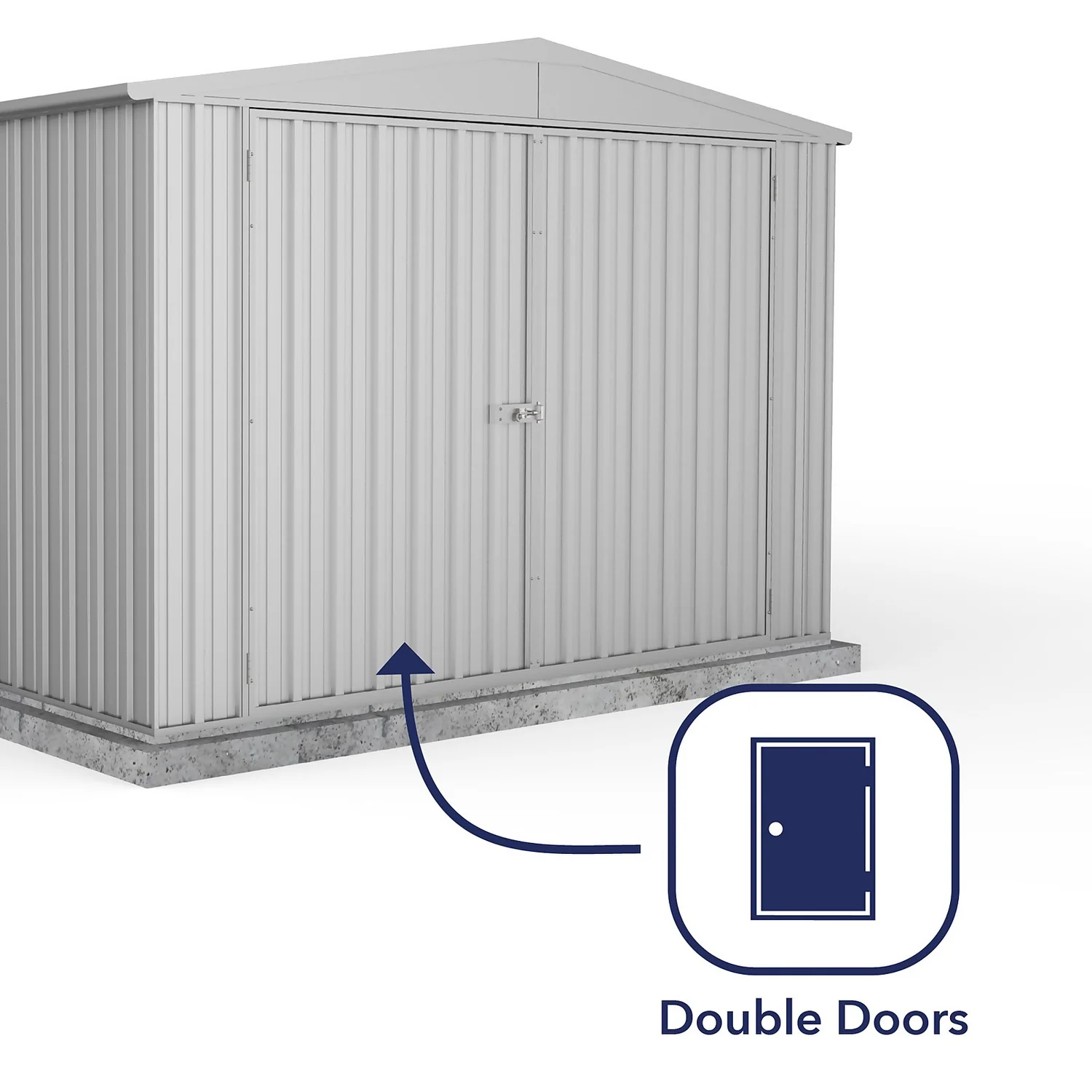 Absco 10 X 20ft Utility Workshop Apex Metal Shed - Zinc 5 Absco 10 X 20ft Utility Workshop Apex Metal Shed - Zinc - Image 5