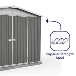 Absco 10x12ft Regent Metal Apex Shed - Grey 14 Absco 10x12ft Regent Metal Apex Shed - Grey -Garantia Sales Store 13440862 1594929163982184
