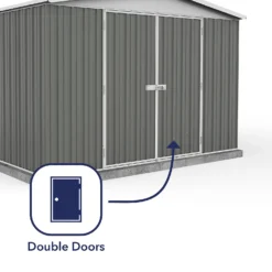 Absco 10x12ft Regent Metal Apex Shed - Grey 12 Absco 10x12ft Regent Metal Apex Shed - Grey -Garantia Sales Store 13440862 4684929163839240