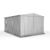 Absco 10 X 15ft Utility Workshop Apex Metal Shed - Zinc