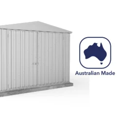 Absco 10 X 15ft Utility Workshop Apex Metal Shed - Zinc -Garantia Sales Store 13440863 1814929163975179