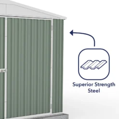 Absco 10x20ft Utility Workshop Apex Metal Shed - Green -Garantia Sales Store 13440864 1034929163940589