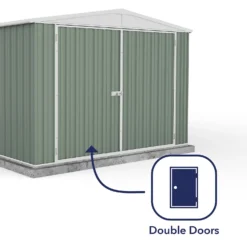 Absco 10x20ft Utility Workshop Apex Metal Shed - Green -Garantia Sales Store 13440864 1094929163778928