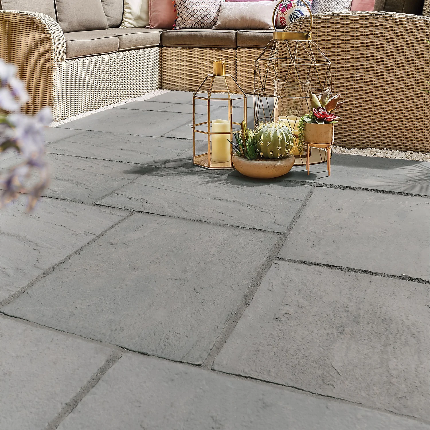 Stylish Stone Chantry Paving 600x600mm Graphite - Full Pack 3 Stylish Stone Chantry Paving 600x600mm Graphite - Full Pack - Image 3