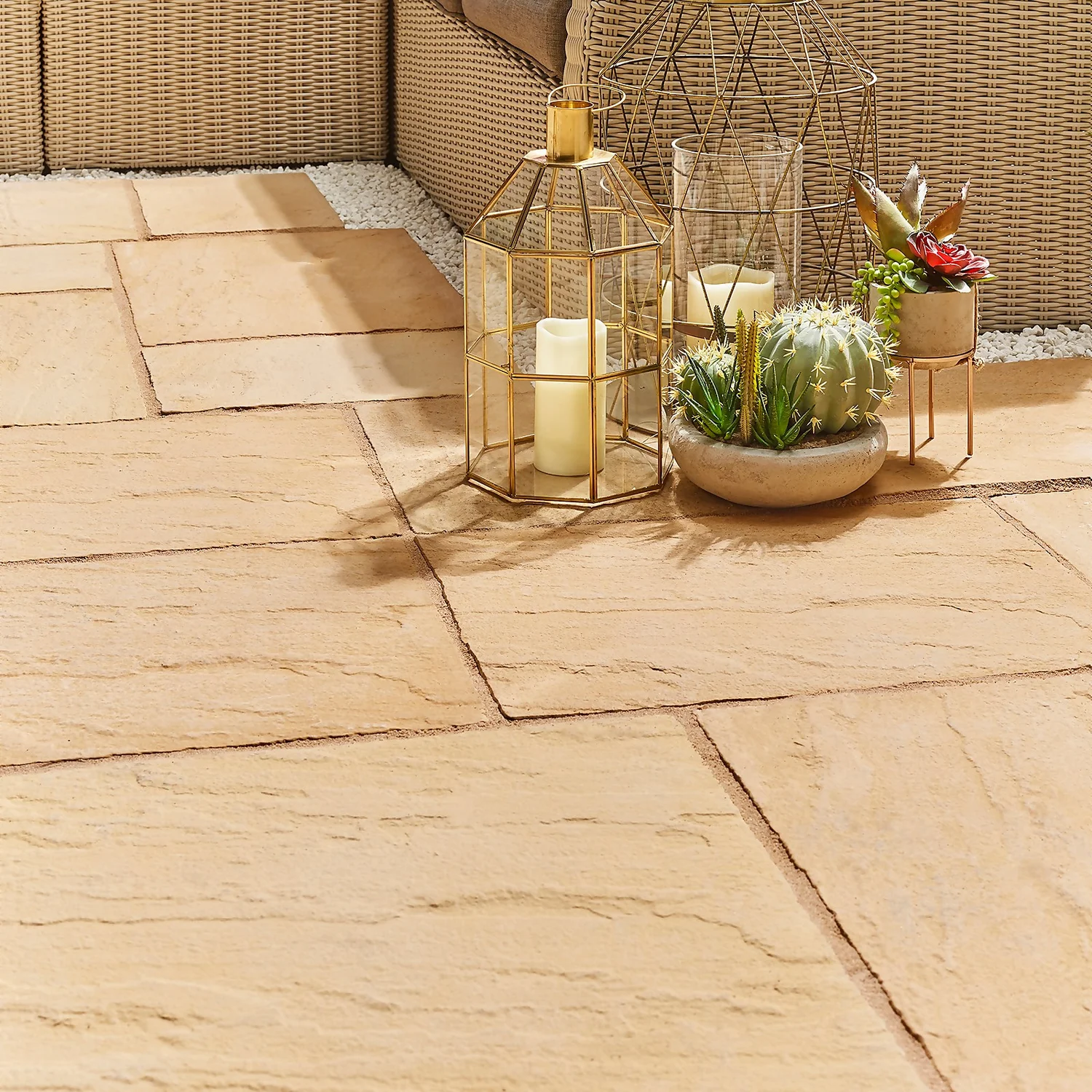 Stylish Stone Chantry Patio Paving Kit 5.76 Sqm Gold 3 Stylish Stone Chantry Patio Paving Kit 5.76 Sqm Gold - Image 3