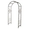 Panacea Quatrefoil Steel Garden Arch - Black