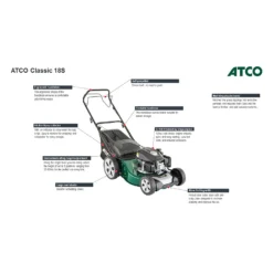 Atco 139cc Classic 18S Petrol Lawn Mower - 46cm 12 Atco 139cc Classic 18S Petrol Lawn Mower - 46cm -Garantia Sales Store 13483565 1664929335782785