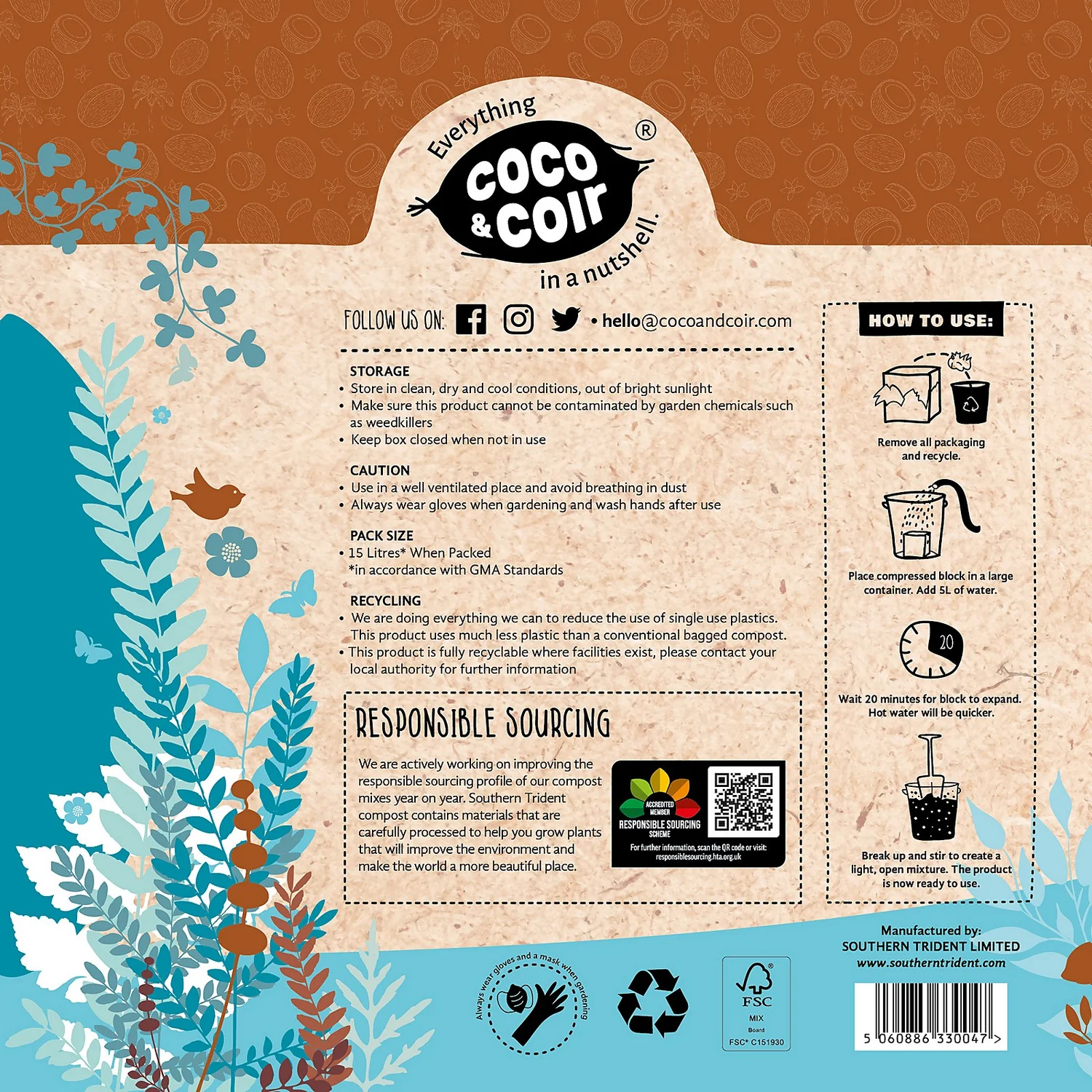 Coco & Coir Coco Grow+ Seed & Cutting Compost + 20% Perlite - 15L 4 Coco & Coir Coco Grow+ Seed & Cutting Compost + 20% Perlite - 15L - Image 4