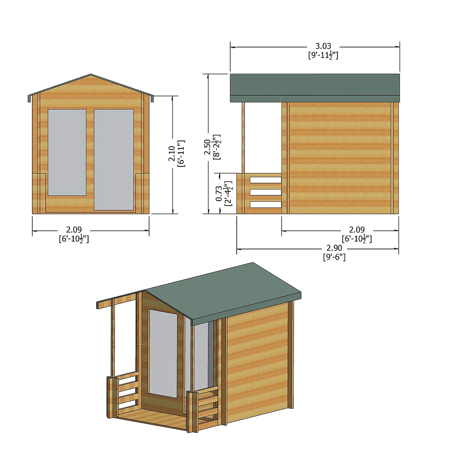Shire 7 X 7ft Maulden Log Cabin - Including Installation 5 Shire 7 X 7ft Maulden Log Cabin - Including Installation - Image 5