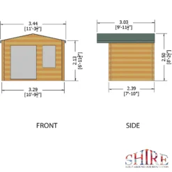 Shire 11 X 8ft Berryfield Log Cabin - Including Installation -Garantia Sales Store 13505218 1824936849496271