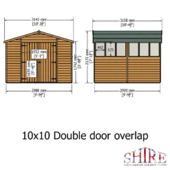 Shire 10 X 10ft Double Door Overlap Garden Shed 13 Shire 10 X 10ft Double Door Overlap Garden Shed -Garantia Sales Store 13505230 2144926473655921