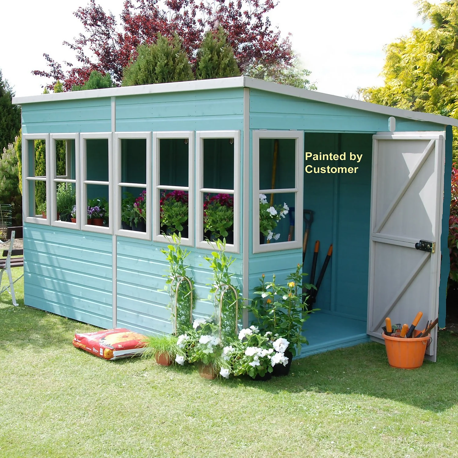 Shire 10 X 10ft Sun Pent Shed - Including Installation 2 Shire 10 X 10ft Sun Pent Shed - Including Installation - Image 2