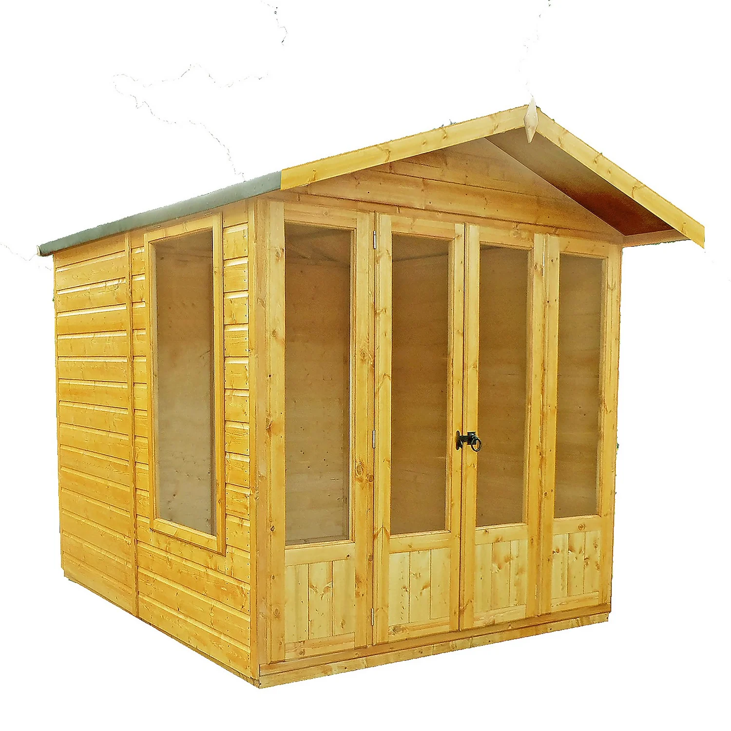 Shire 7 X 7ft Parham Double Door Summerhouse - Including Installation 1 Shire 7 X 7ft Parham Double Door Summerhouse - Including Installation