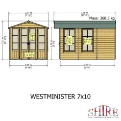 Shire 13 X 7ft Westminster Summerhouse - Including Installation -Garantia Sales Store 13505301 1424933733542521
