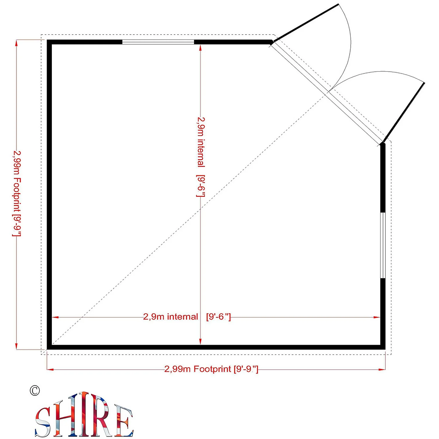 Shire 10 X 10ft Barclay Summerhouse 5 Shire 10 X 10ft Barclay Summerhouse - Image 5