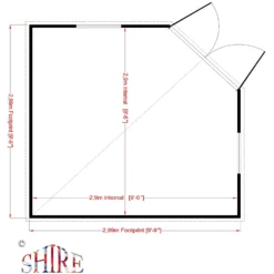 Shire 10 X 10ft Barclay Summerhouse - Including Installation -Garantia Sales Store 13505308 9724931992574133