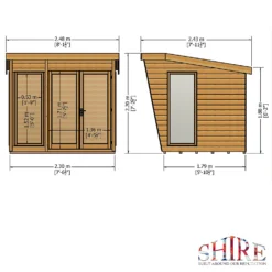 Shire 8 X 6ft Highclere Double Door Summerhouse -Garantia Sales Store 13505311 9534933734334170