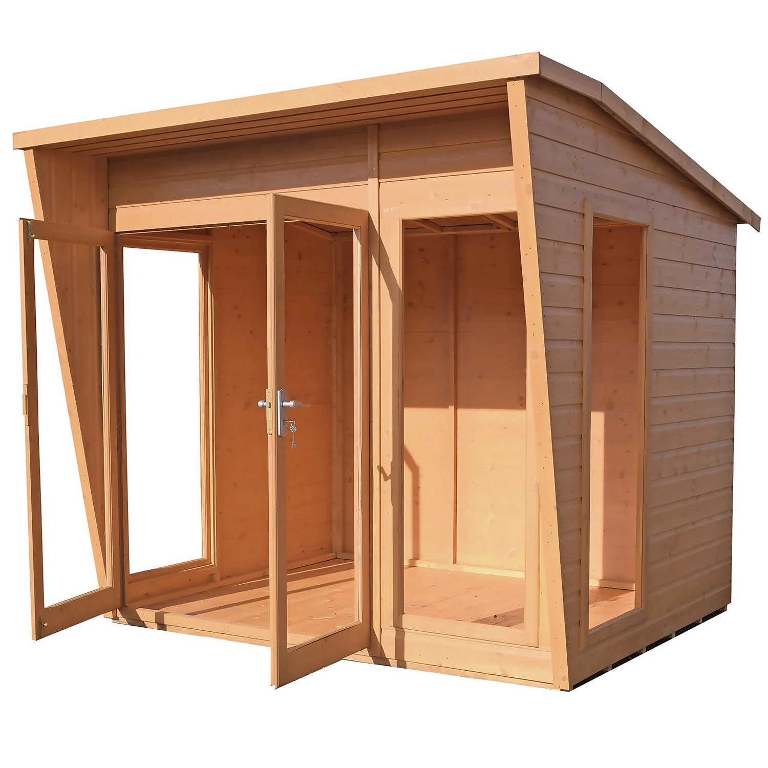 Shire 8 X 8ft Highclere Double Door Summerhouse 1 Shire 8 X 8ft Highclere Double Door Summerhouse