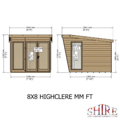 Shire 8 X 8ft Highclere Double Door Summerhouse 11 Shire 8 X 8ft Highclere Double Door Summerhouse -Garantia Sales Store 13505318 8004933733488749