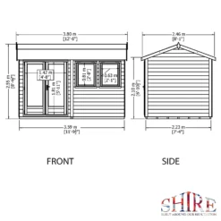 Shire 12 X 7ft Double Door Garden Office - Including Installation 11 Shire 12 X 7ft Double Door Garden Office - Including Installation -Garantia Sales Store 13505326 5964931200245246