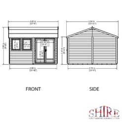 Shire 12 X 12ft Double Door Garden Office - Including Installation -Garantia Sales Store 13505332 1494931199931065