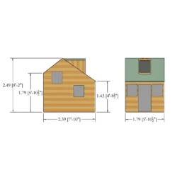 Shire 5 X 7ft Cottage Kids Wooden Playhouse - Including Installation 9 Shire 5 X 7ft Cottage Kids Wooden Playhouse - Including Installation -Garantia Sales Store 13505344 1424931996326974