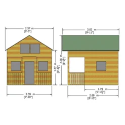 Shire 8 X 10ft Lodge Kids Wooden Playhouse -Garantia Sales Store 13505347 1064931995121082