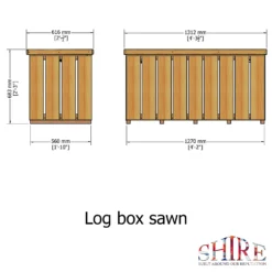 Shire Sawn Timber Garden Storage Log Box 4x2 -Garantia Sales Store 13505350 1334931992798254