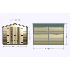 Shire 10x8 Overlap Garden Shed No Windows - Including Installation -Garantia Sales Store 13508662 9814933734896370