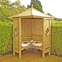 Shire 5x5 Corner Garden Arbour -Garantia Sales Store 13508668 1614932698211897