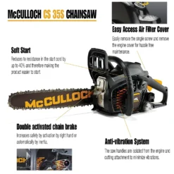 McCulloch CS35S Petrol Chainsaw -Garantia Sales Store 13524820 1434936888331379