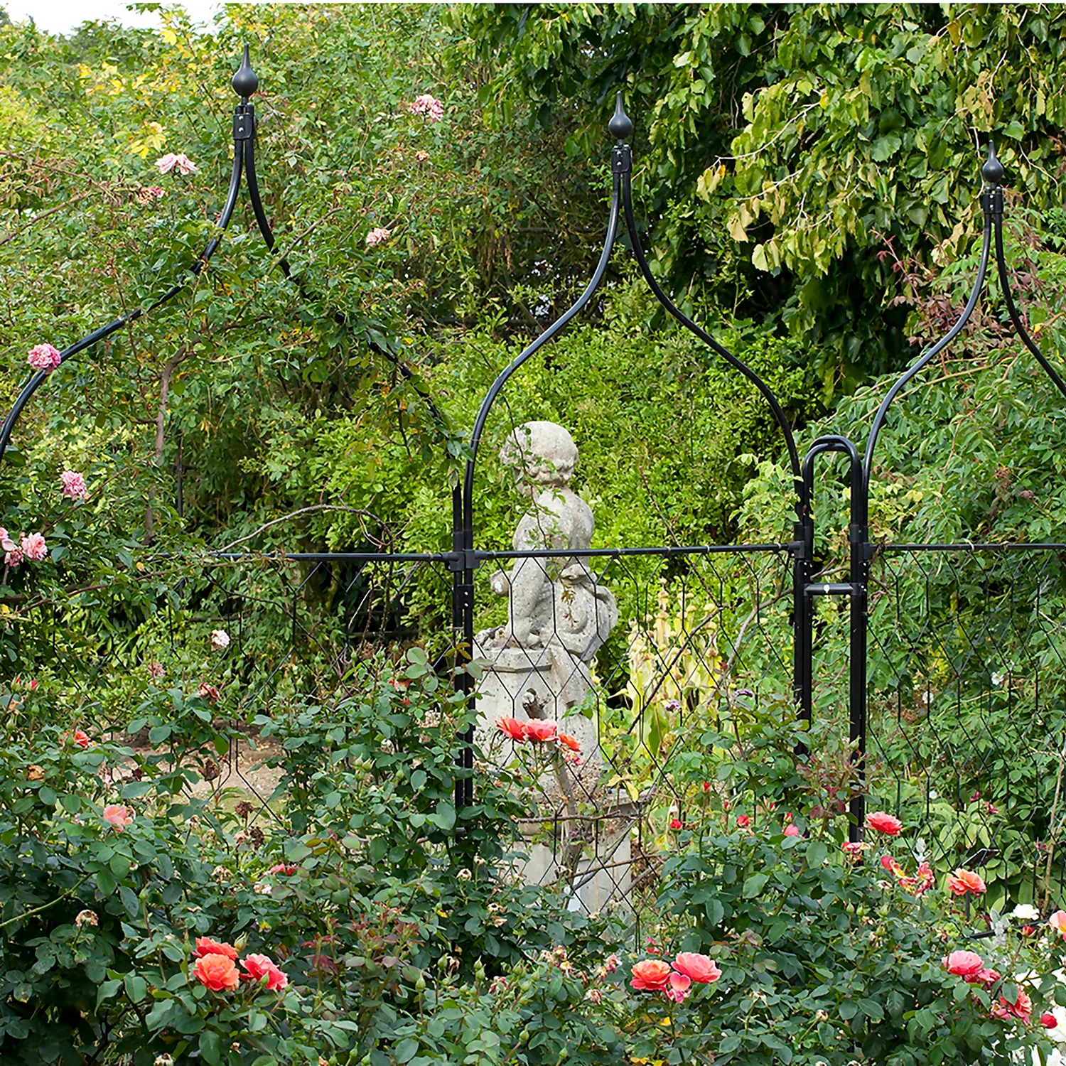 Agriframes Gothic Garden Screen - W 1.2m X H 2.28m - Black 2 Agriframes Gothic Garden Screen - W 1.2m X H 2.28m - Black - Image 2