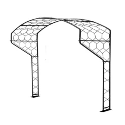 Agriframes Edwardian Garden Portico 2.1m - Black