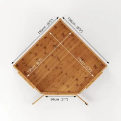 Country Living Premium Ribble 7ft X 7ft Corner Summerhouse Painted + Installation - Aurora Green -Garantia Sales Store 13554920 1524945631597610