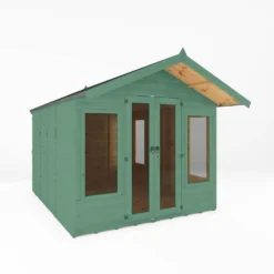 Country Living Premium Hatton 10ft X 8ft Contemporary Summerhouse Painted + Installation - Aurora Green