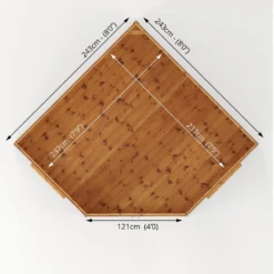 Country Living Premium Ribble 8ft X 8ft Corner Summerhouse Painted + Installation - Aurora Green -Garantia Sales Store 13554926 1544945632371457