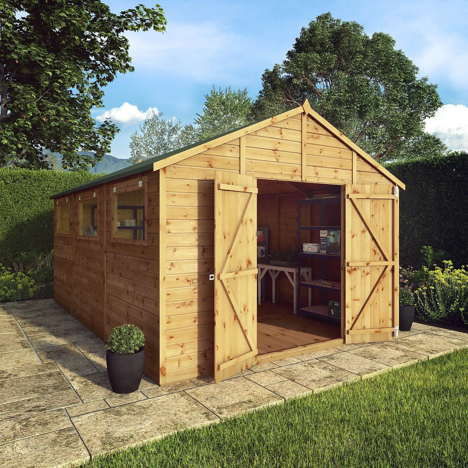 Mercia 15ft X 10ft Premium Shiplap Modular Workshop Shed - Including Installation 9 Mercia 15ft X 10ft Premium Shiplap Modular Workshop Shed - Including Installation - Image 9